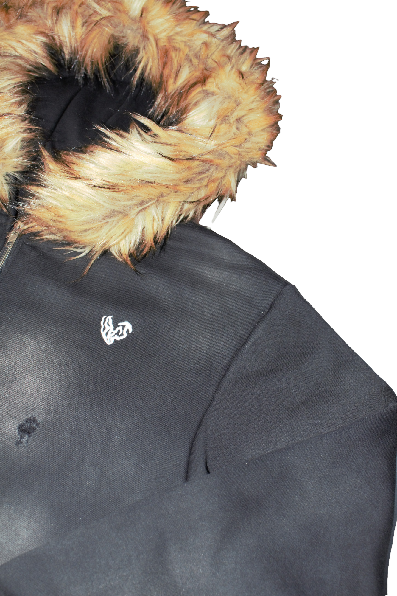 YAT Arctic Wash Zip Hoodie – Detachable Fur / Distressed Edition